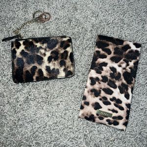 Aldo Cheetah Wallet and Sunglass Case Set